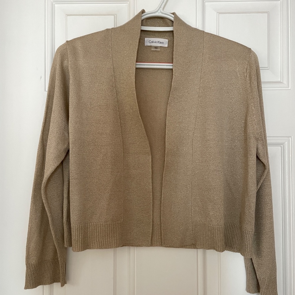 Calvin Klein Gold sparkle short sweater
